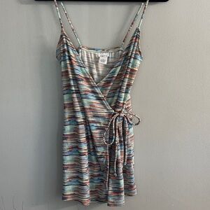 Rue 21 Colorful Striped Wrap Romper